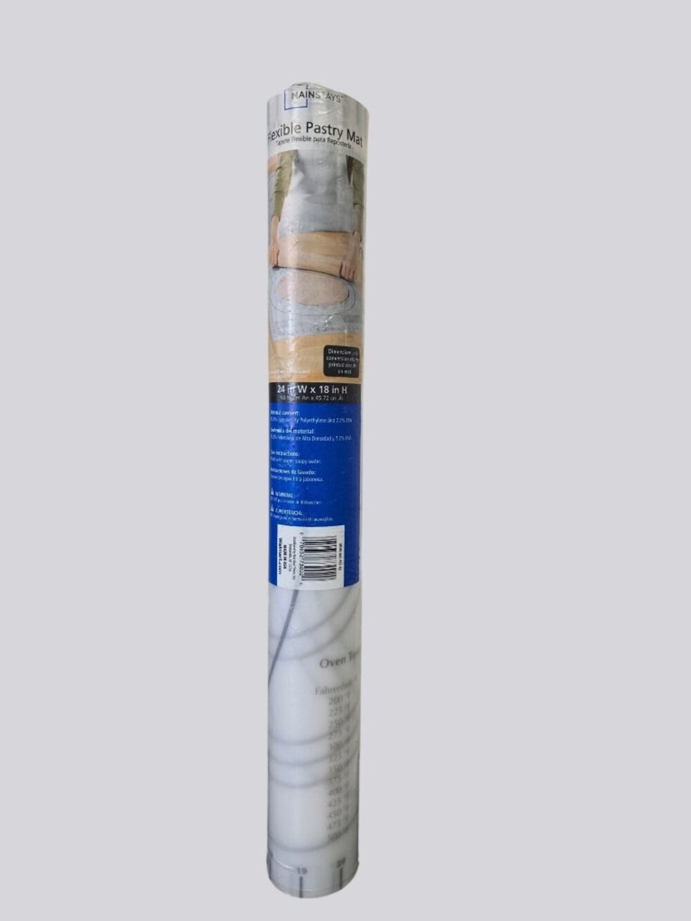Mainstays Flexible Pastry Mat 24" x 18" Nonstick Surface With Measurement Guides